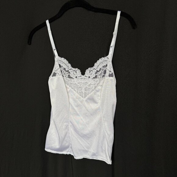 Vintage Vassarette White Lace Tank - Picture 1 of 4